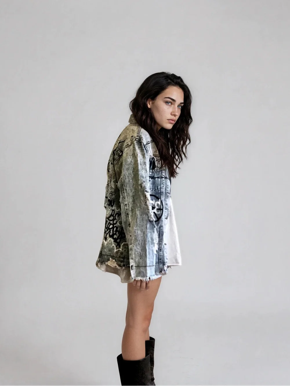 'GRAFFITI GIRL' DENIM JACKET